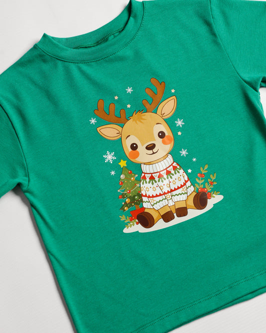 CAMISETA NAVIDEÑA VERDE
