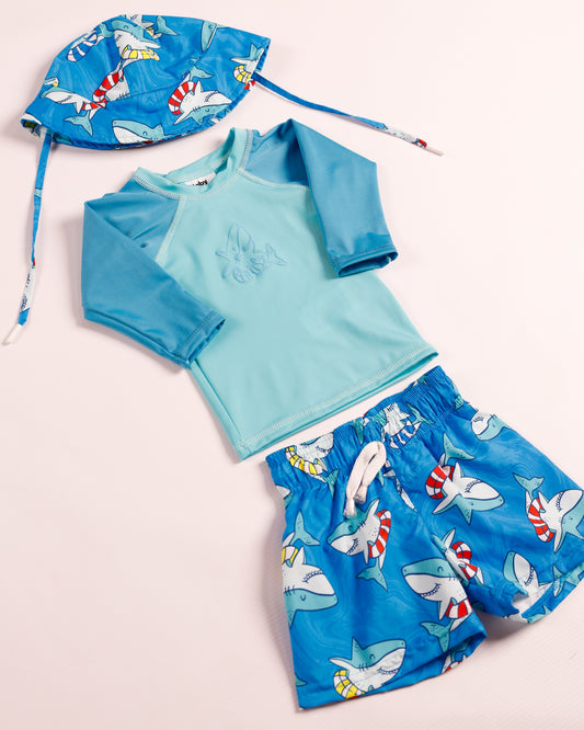 TRAJE DE BAÑO PAVA TIBURON AZUL