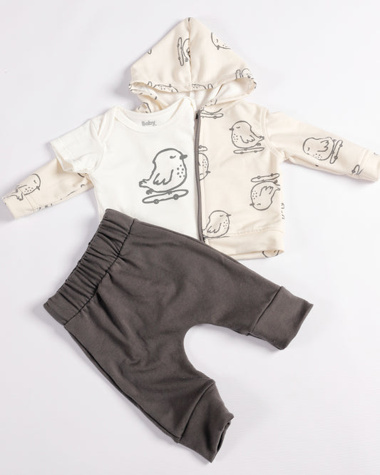 CONJUNTO 3 PIEZAS POLLITO