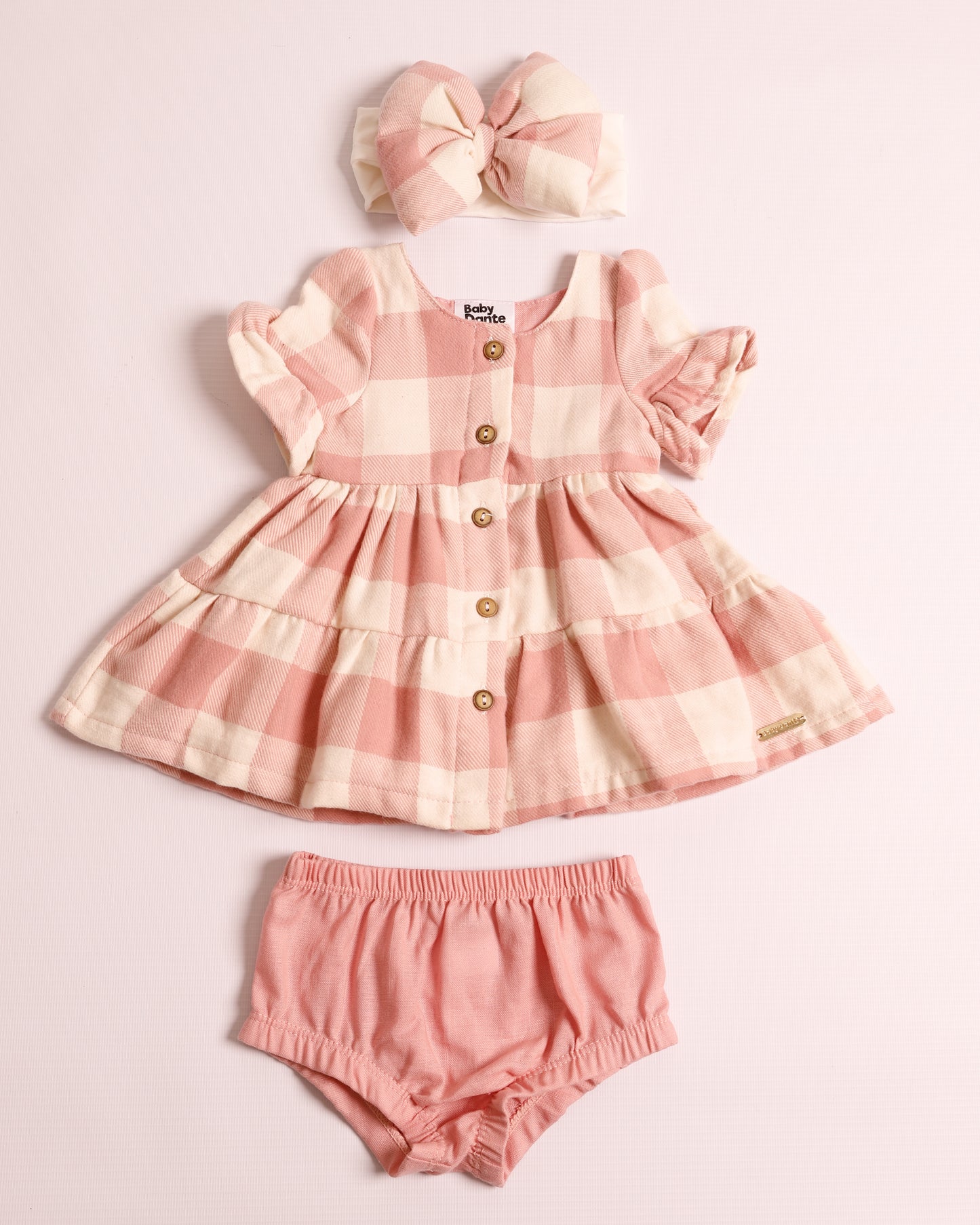 VESTIDO ANAHI CUADROS ROSADOS