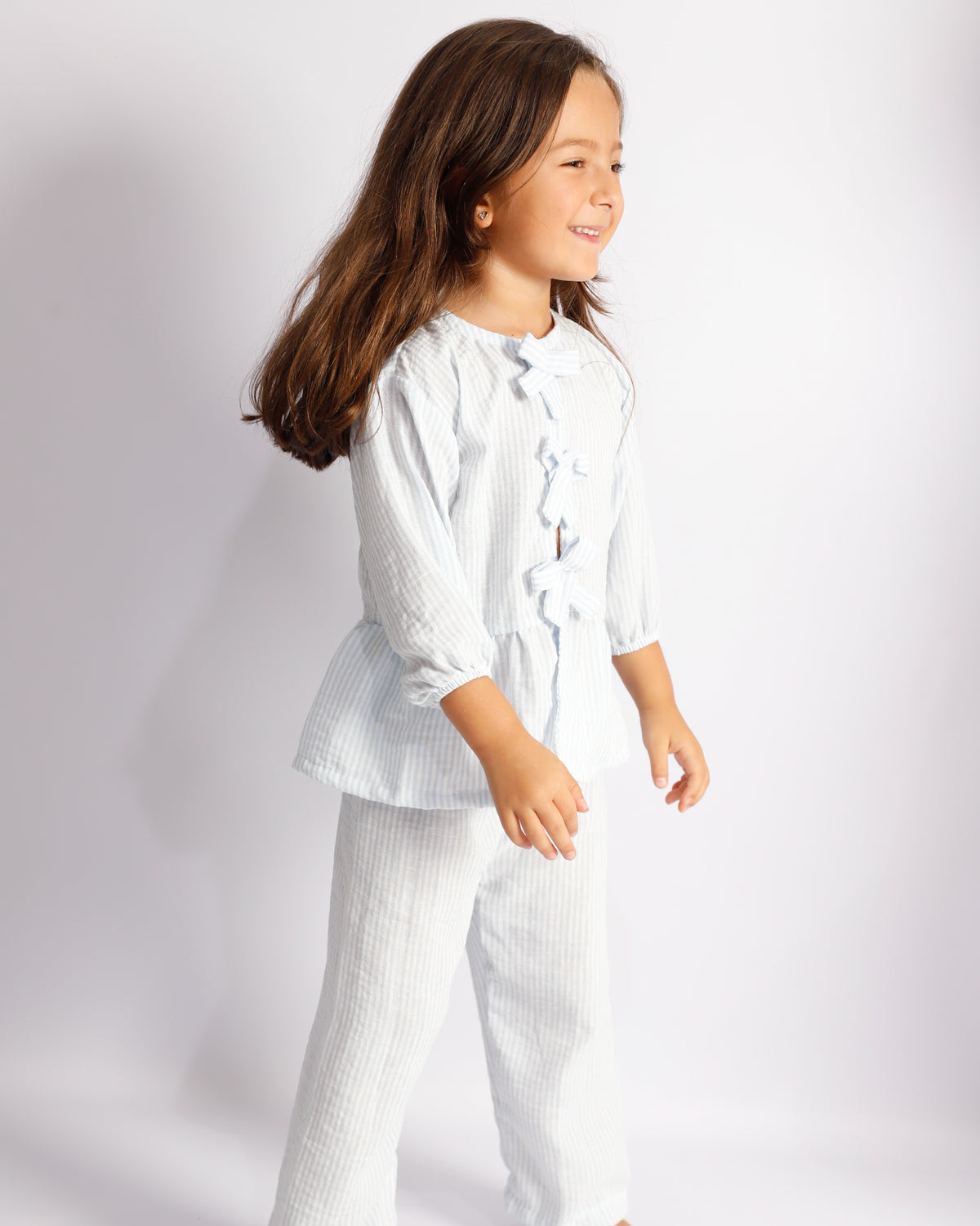 CONJUNTO EMILY RAYAS AZULES