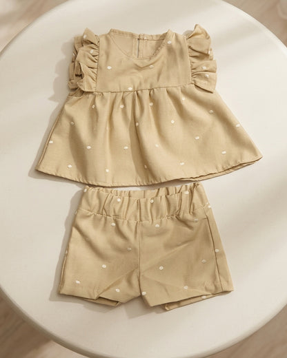 CONJUNTO JULIETTA CREMA BORDADOS PUNTOS