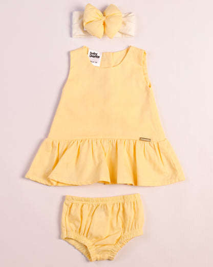 VESTIDO ALMA AMARILLO PASTEL