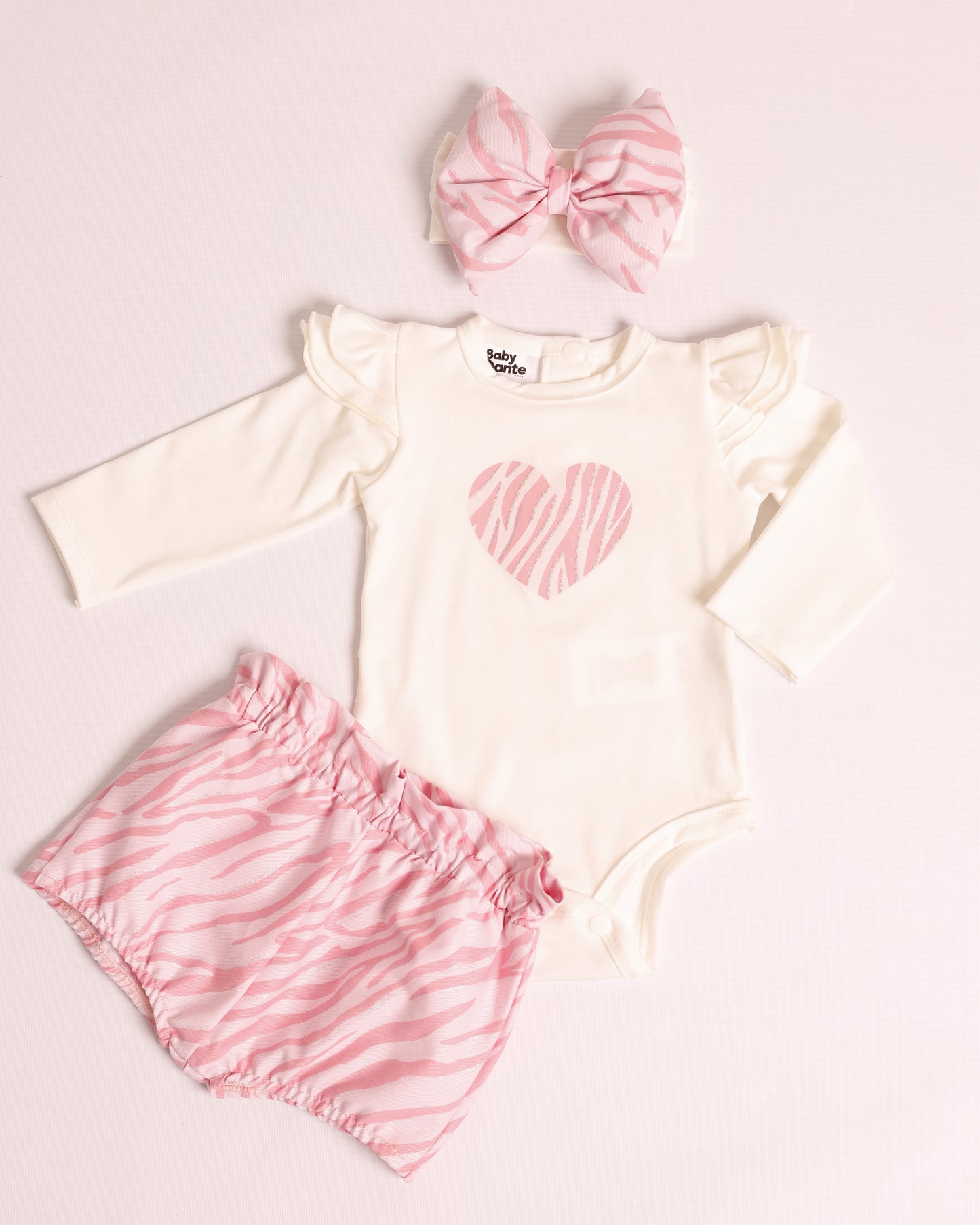 DÚO SOFI M/L BEIGE CORAZON ROSADO