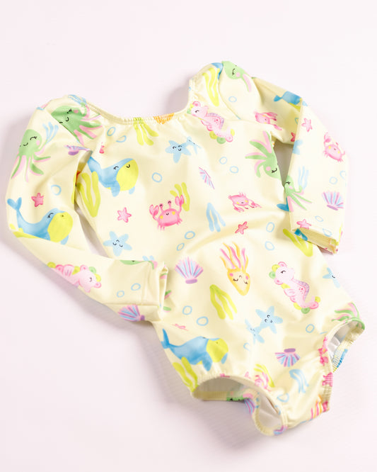 VESTIDO DE BAÑO VERDE PULPO