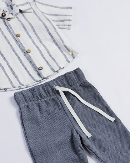 CONJUNTO VALENTINO RAYAS AZULES