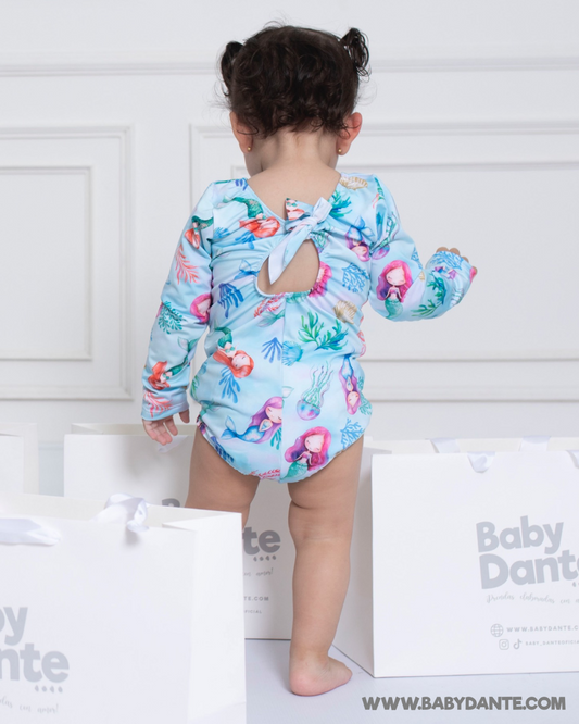TRAJE DE BAÑO AZUL SIRENITA