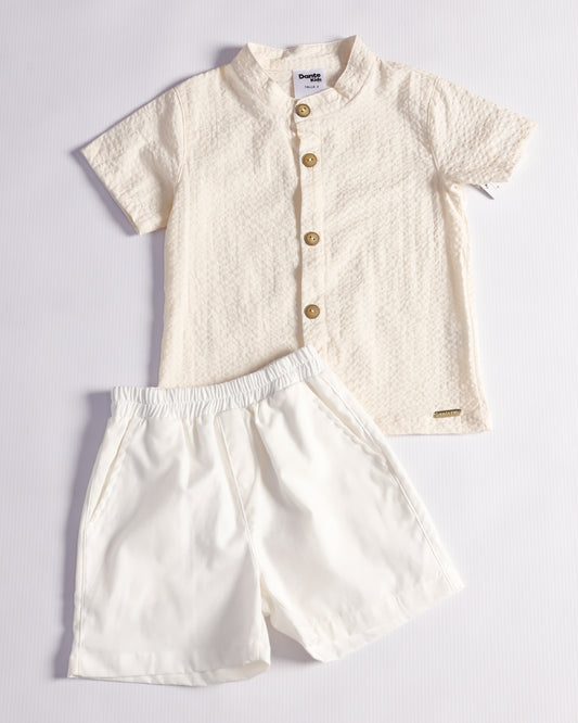 CONJUNTO ISAIAS BEIGE TEXTURA