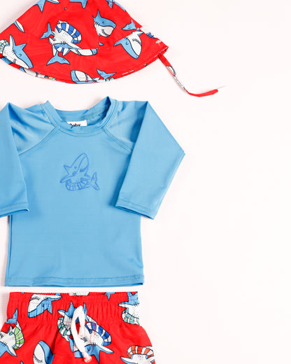 TRAJE DE BAÑO PAVA TIBURON ROJO