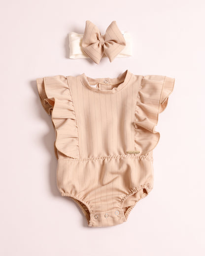 ENTERIZO IRIS CAMEL RAYAS