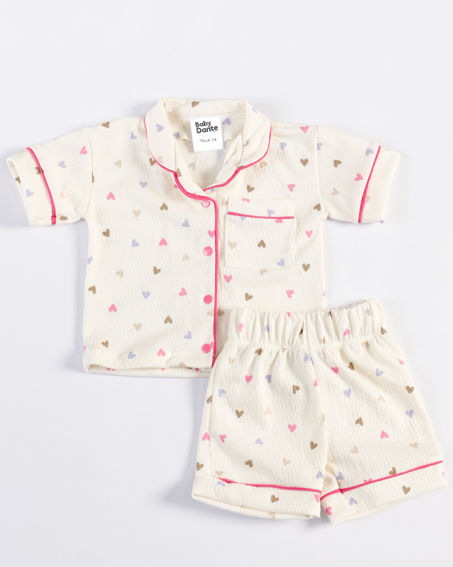 PIJAMA CORTA CORAZONES