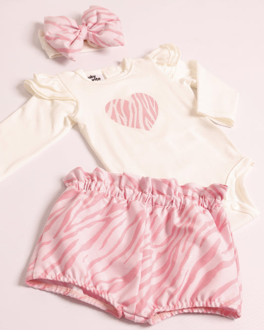 DÚO SOFI M/L BEIGE CORAZON ROSADO