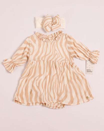 VESTIDO CRISTAL CAFE CEBRA