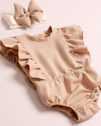 ENTERIZO IRIS CAMEL RAYAS