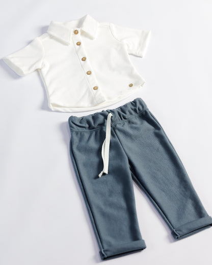 CONJUNTO VALENTINO AZUL PETROLEO